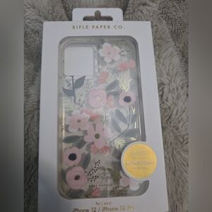 Rifle Paper Co. Floral Phone Case - Pink and Gray Iphone 12. Brand New